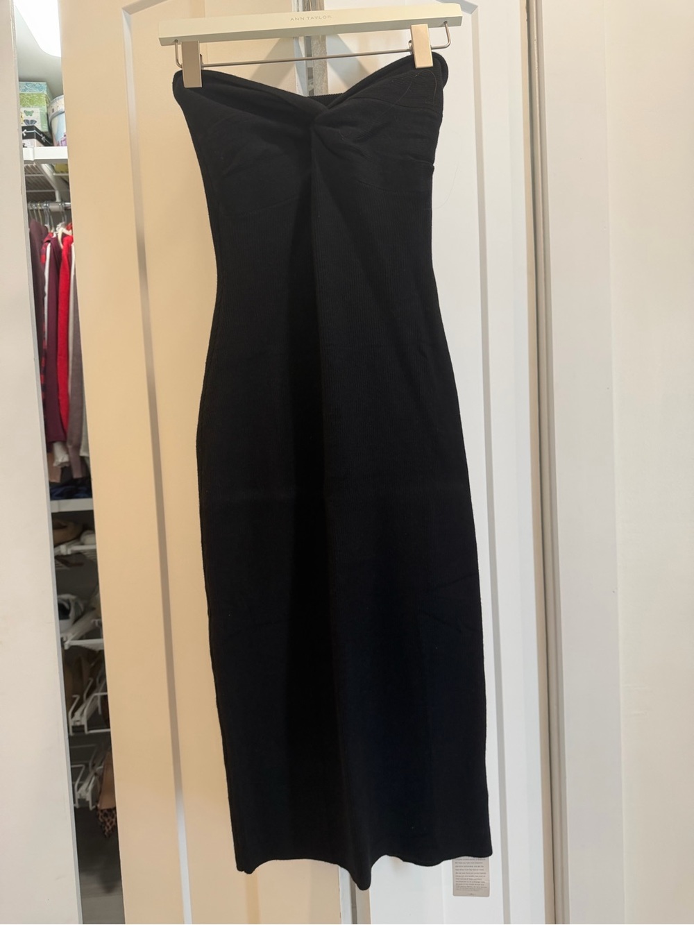 Strapless Black Midi Dress New